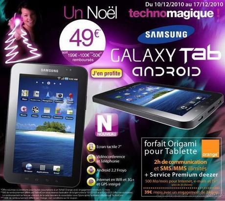 La Galaxy Tab à 49 euros, qui dit mieux ?