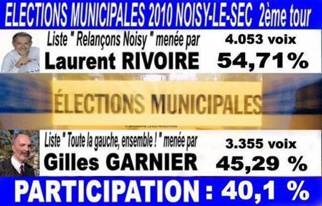 Noisy-le-Sec bascule à droite avec Laurent Rivoire (NC) et Olivier Deleu (UMP) : La vidéo de la soirée électorale