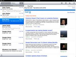 Hotmail sur iPad : mails, contacts, push… tout en live grâce à mBox Mail