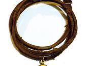 Bracelet cuir, Tabac"