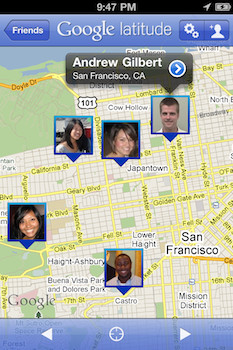 latitude iphone mapview Google Latitude pour iPhone