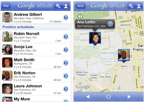 Google Latitude désormais disponible sur iPhone