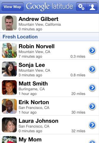 Google Latitude sur iPhone - Laissez donc les gens vous espionner facilement!