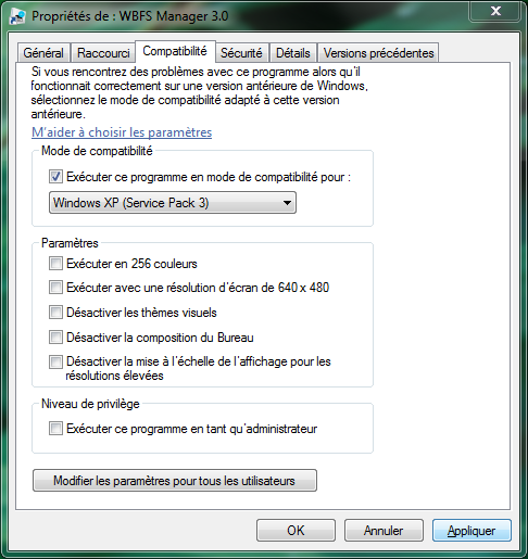 Formater un disque dur en WBFS sous Windows 7 avec WBFS Manager
