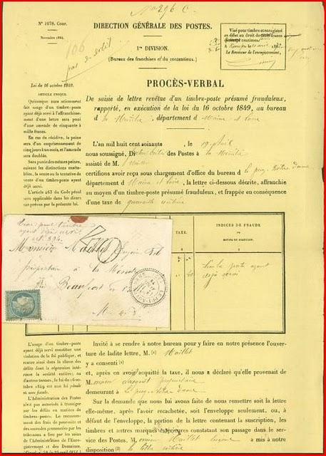 PHILATÉLIE PONOTE-1-DOCUMENT POSTAL - 1872 - Ce...