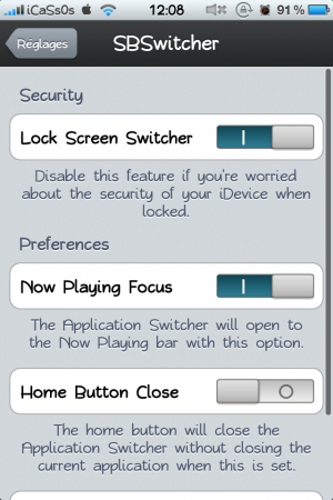 SBSwitcher 1.0.2 Avoir les toogles de Sbsettings dans le dock du Multi-tache