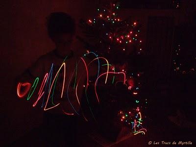 Light painting (lumières de Noël)
