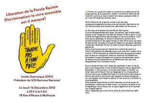 la libération de la parole raciste ? débat à #Mulhouse ce soir