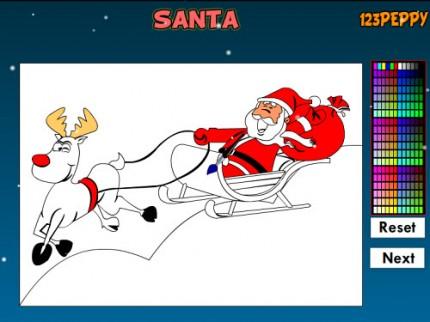 Santa Online Coloring Game