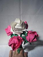 Origami bouquet 5 roses