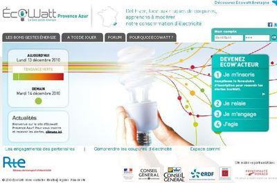 Lancement du site EcoWatt Provence Azur