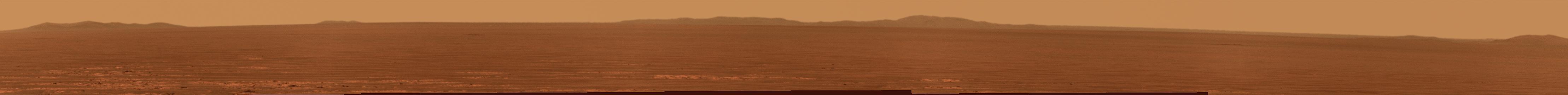 Point de vue d'Opportunity sur le cratère Endeavour