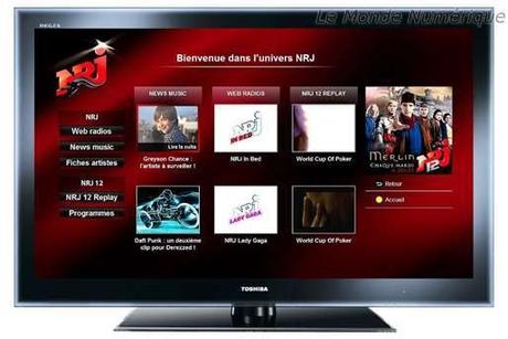 L’univers NRJ et le catch-up TV d’NRJ 12 disponibles sur Toshiba Places