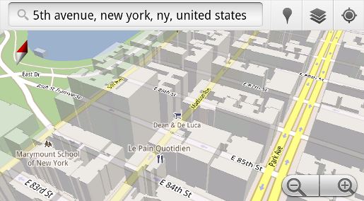Google Maps et la vue 3D disponible sur Android
