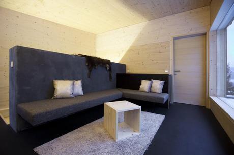 Refugio Laudegg, construction contemporaine au Tyrol