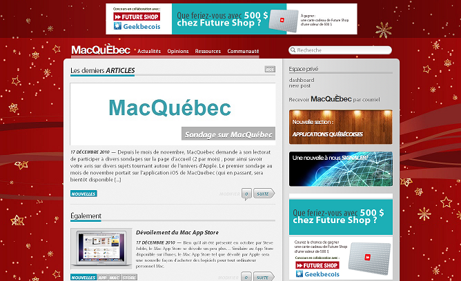 MacQuébec change d’arrière-plan