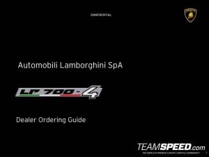 La brochure de la Lamborghini LP700-4 révélée