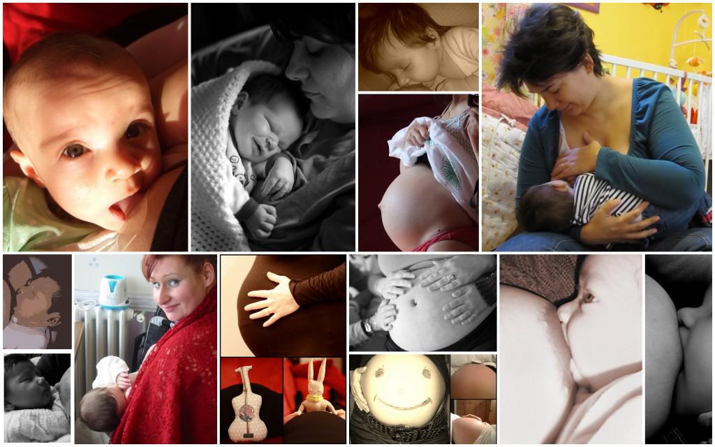 Une jolie mosaïque de bidons tout ronds, de bébés téteurs et de douceur!!!