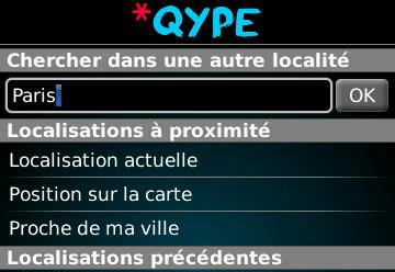 Qype sur Blackberry