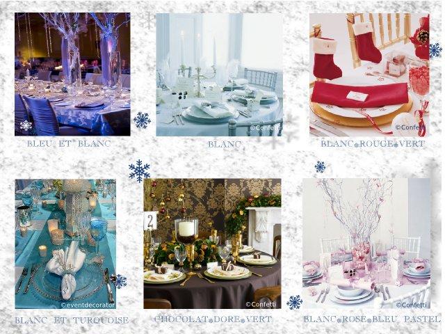 décoration mariage idées thème hiver montagne couleurs blanchocolat or bleu turquoise rose pastelxc argent rouge 