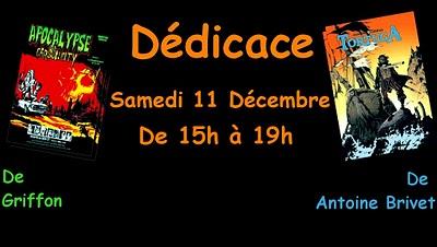 Séance de dédicace dans votre magasin le samedi 11 décembre.