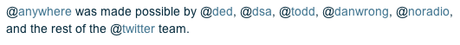 Twitter @Anywhere