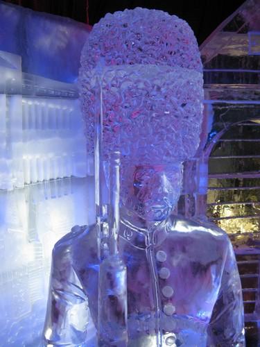 Le Royal Grenadier Guard dans sa guérite, à Londres