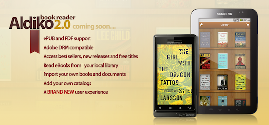 Aldiko pour Android bientôt en version 2.0