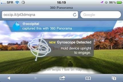 Safari Mobile : peut uttiliser le Gyroscope !