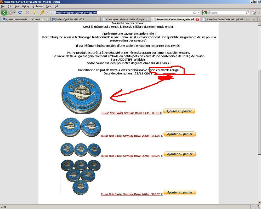 caviar rouge De lécureuil dans le caviar! (ChrisoScope)