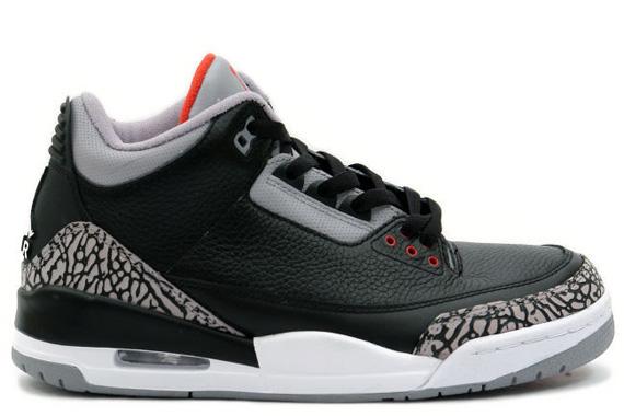 air jordan iii black cement 2011 release 02 Air Jordan III (3) Retro Black Cement Grey: Confirmé pour Holiday 2011 