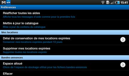 Test de l’application Video Futur pour la Galaxy Tab (Mise à jour)