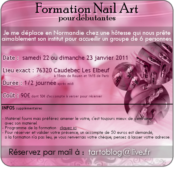 Formation nail art Normandie - 22 ou 23 janvier 2011