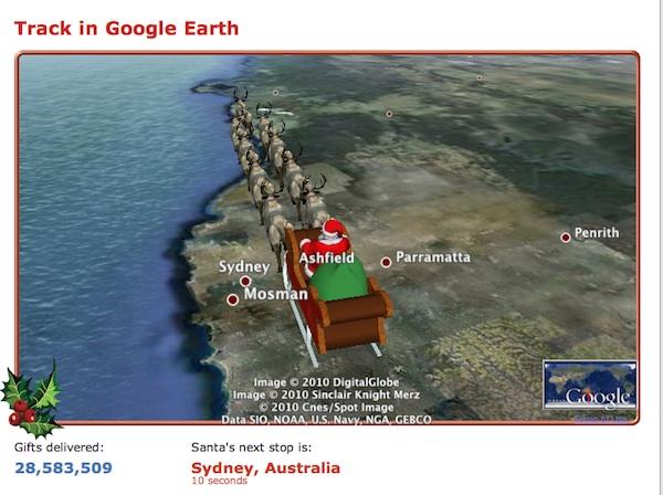 pere noel google earth Joyeux Noël!