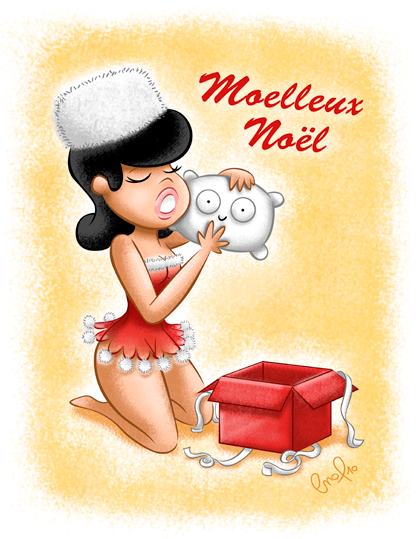 coussin pinup noel