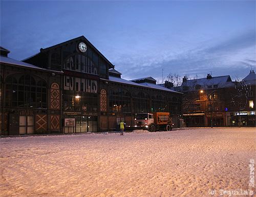 Halles du marché de Wazemmes, sous la neige