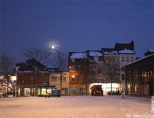Halles du marché de Wazemmes, sous la neige