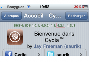 Cydia sauvegarde le SHSH pour l’iOS 4.2.1