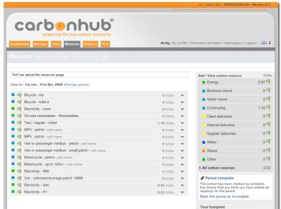 Carbone Hub - capture écran 