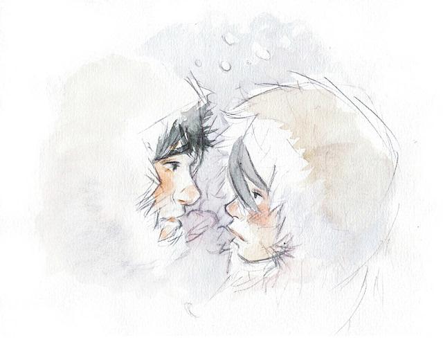 Amants dans la neige et résultat du  concours!