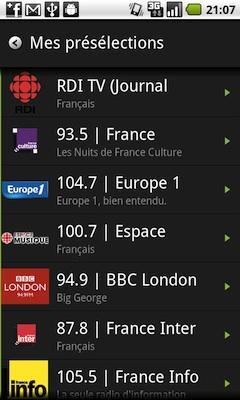 tunein radio android Android: 10 applications gratuites 