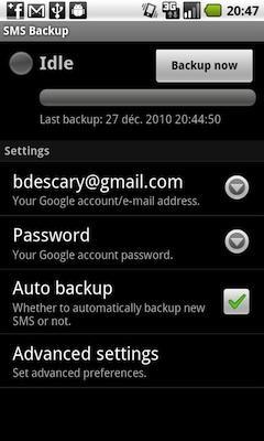 sms backup Android: 10 applications gratuites 
