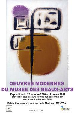 Exposition : Oeuvres moderne du Musée des Beaux Arts à Menton