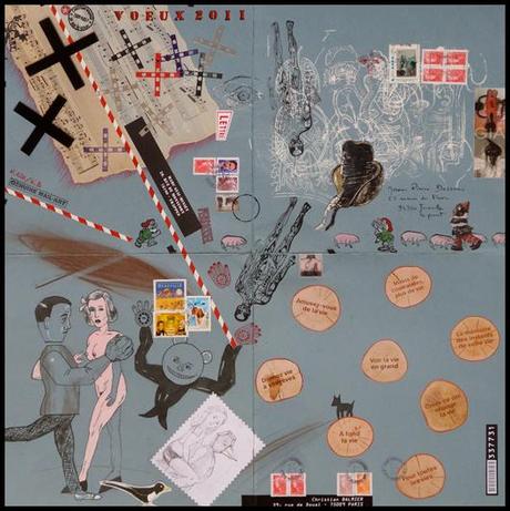 Mail art Galerie Sparts : Christian BALMIER, Marc GIAI-MINIET, Pierre DESSONS, Jean-Paul ALBINET