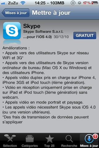 Skype 3.0 apporte la vidéo sur iPhone !