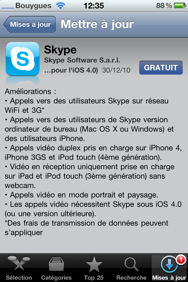 Skype : Mise à jour en 3.0 avec visioconférence