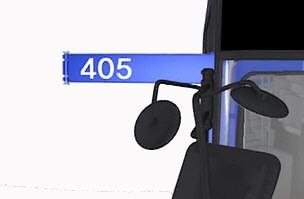 Numéro sur porte de bus