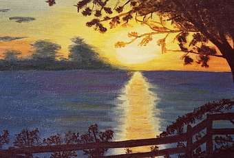 BOUILLANTE : coucher de soleil en peinture - Paperblog