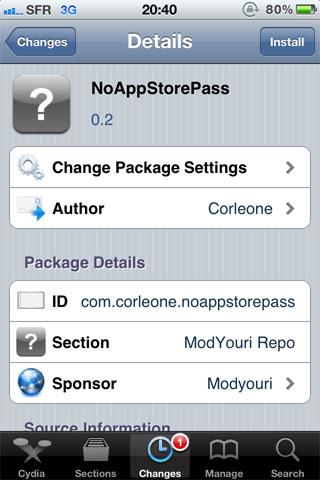 NoAppStorePass : Plus besoin de re taper son mot de passe dans l’AppStore !