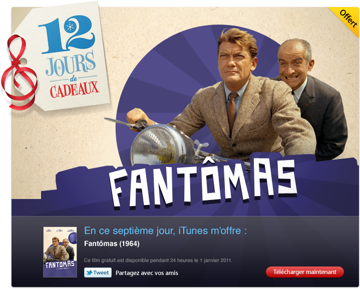 [iTunes] 12 jours de cadeaux : . Fantômas